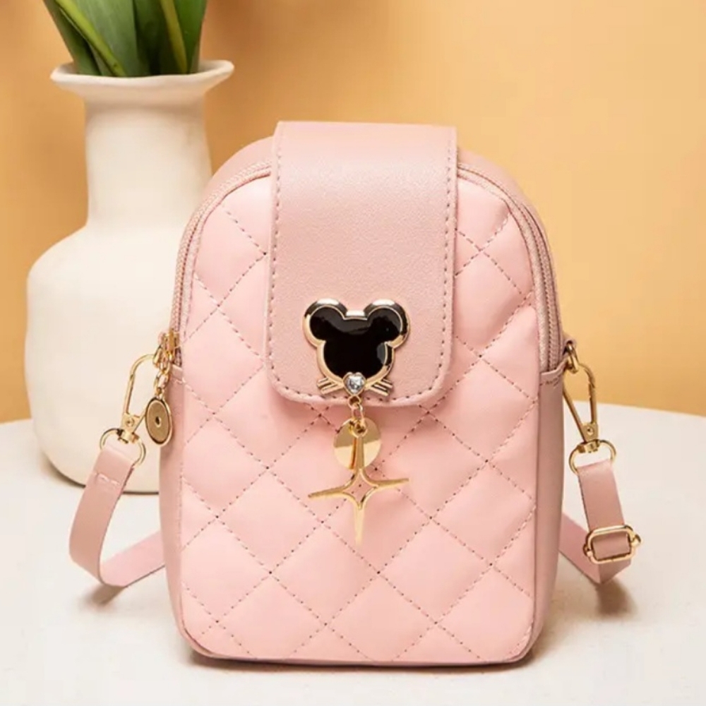 Quilted Mickey Crossbody Bag - New